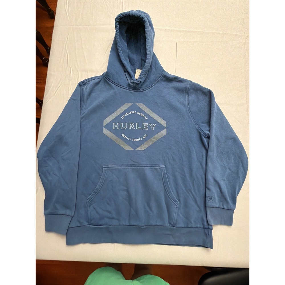 Hurley Mens Blue Diamond Graphic Logo Hoodie Sweatshirt XL HMF23-07384